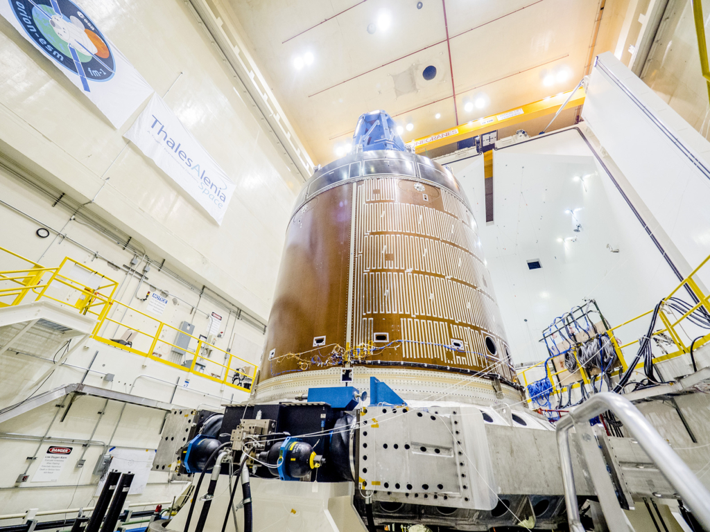NASA Orion on Team Corporation MDoF Vibration Table at NASA